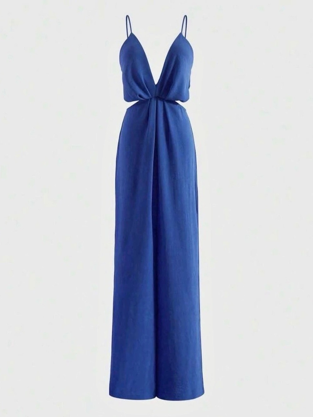 Blue Wide-Leg Jumpsuit Like New